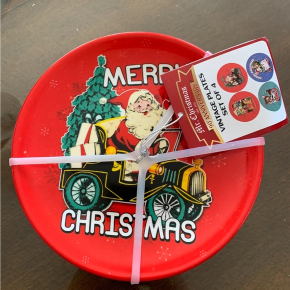 Mr. Christmas Vintage Inspired Plates set of 4 - Picture 9 of 10